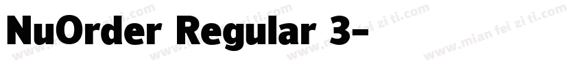 NuOrder Regular 3字体转换